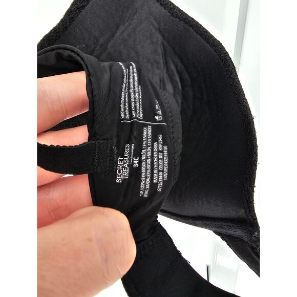 Secret Treasures Womens Sz 34C Classic T Shirt Bra Solid Black - Picture 4 of 4